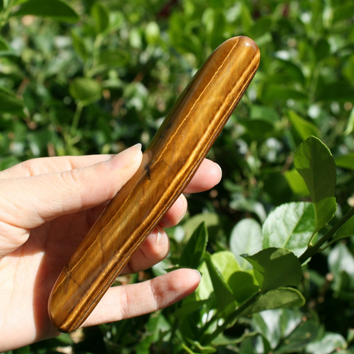 Tigers Eye Polished Crystal Wand, 101 grams