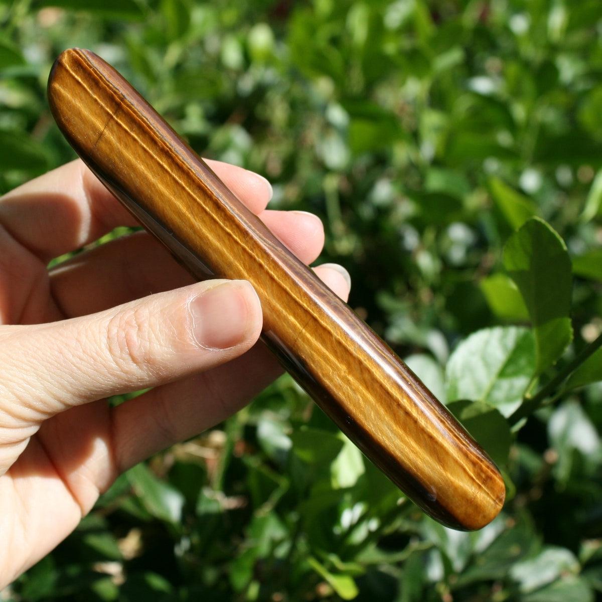 Tigers Eye Polished Crystal Wand, 101 grams