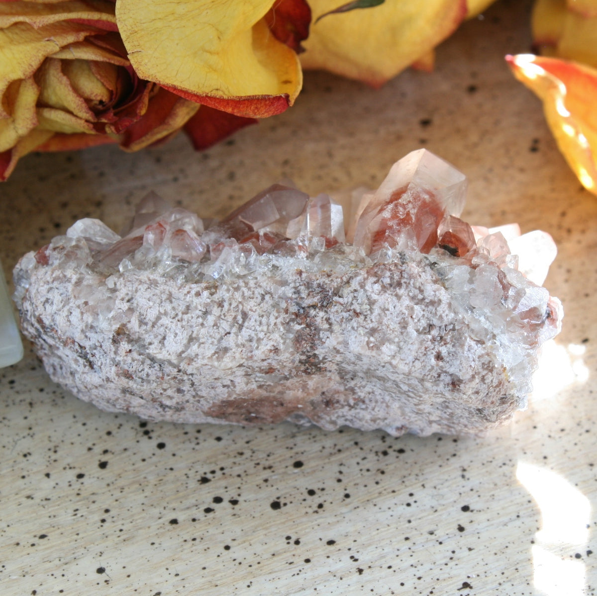 Orange River Quartz with Hematite Inclusions / Phantoms, Northern Cape, South Africa, 74.7 grams