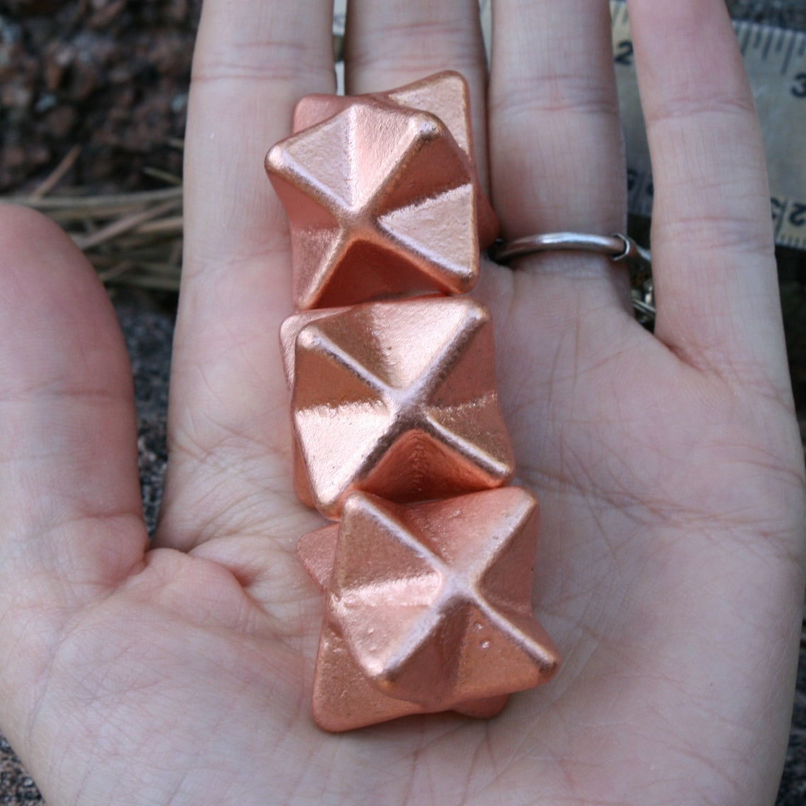 ONE Copper Merkabah from Michigan, approx.: 74 grams each