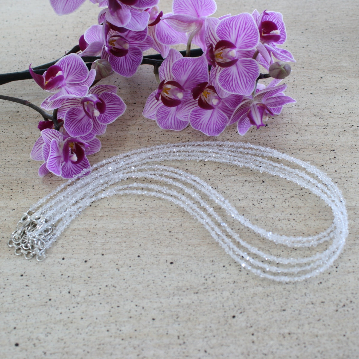 ONE Herkimer Diamond Clear Quartz Crystal Necklace from Herkimer, New York: 18&quot; Long with extender