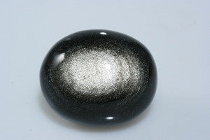 Silver Sheen Obsidian Tumbled 1.37&quot; x 0.75&quot; x 1.00&quot;