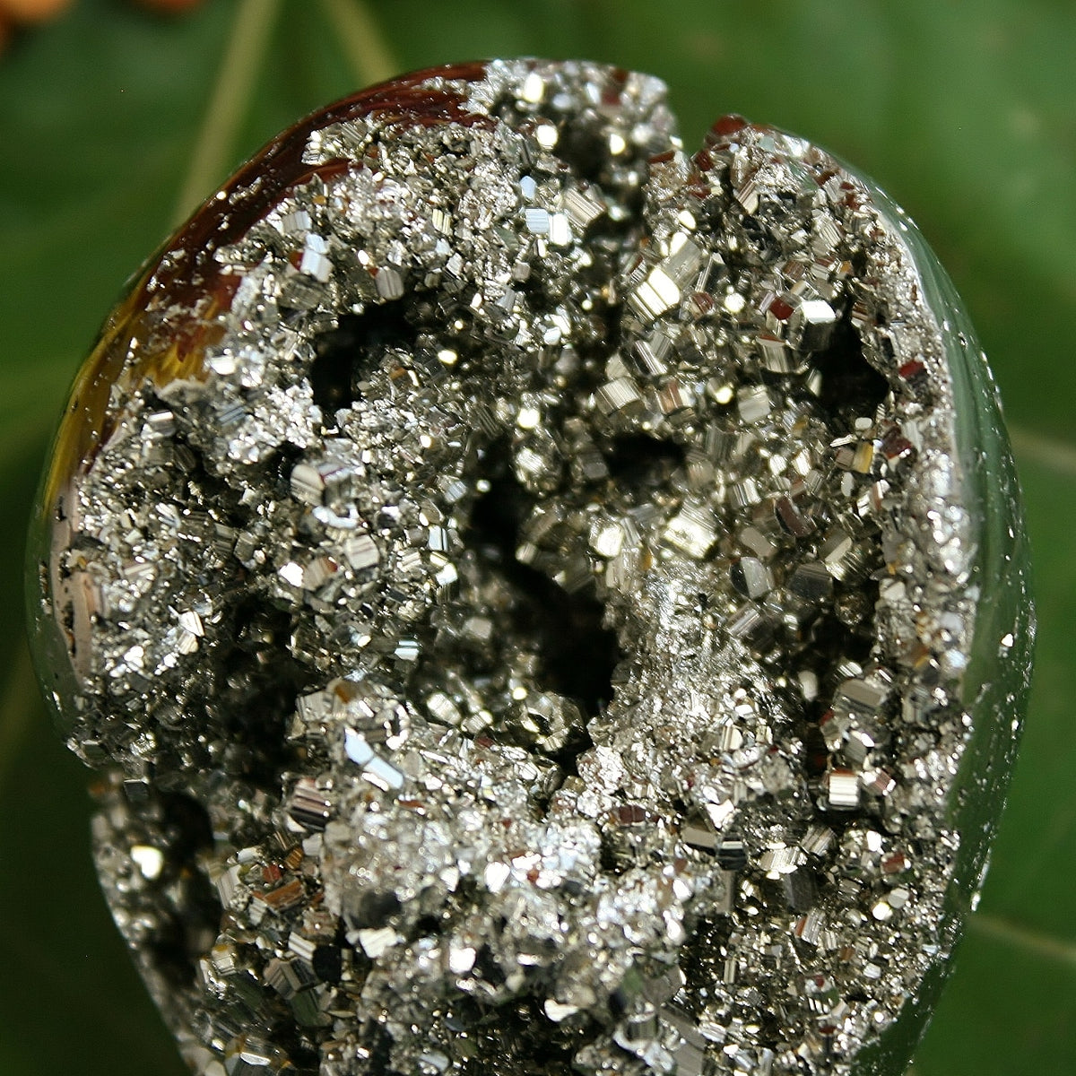 Pyrite Egg Geode from Peru, 215.2 grams