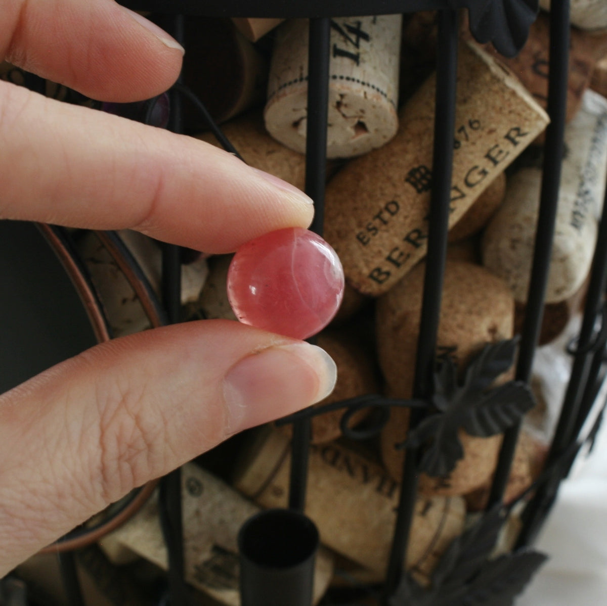 ONE Rhodochrosite Gemmy Round Cabochons from Argentina, 14 to 16 ct. each