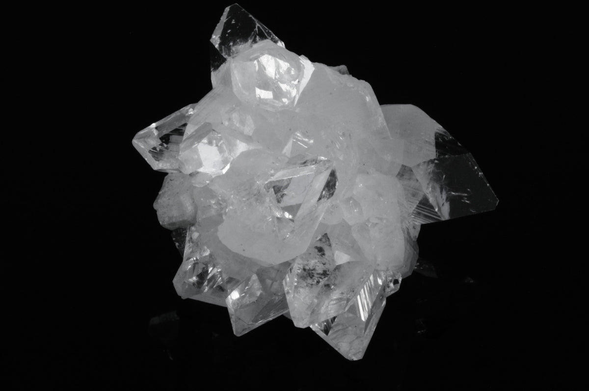 Apophyllite Crystal Cluster with Stilbite
