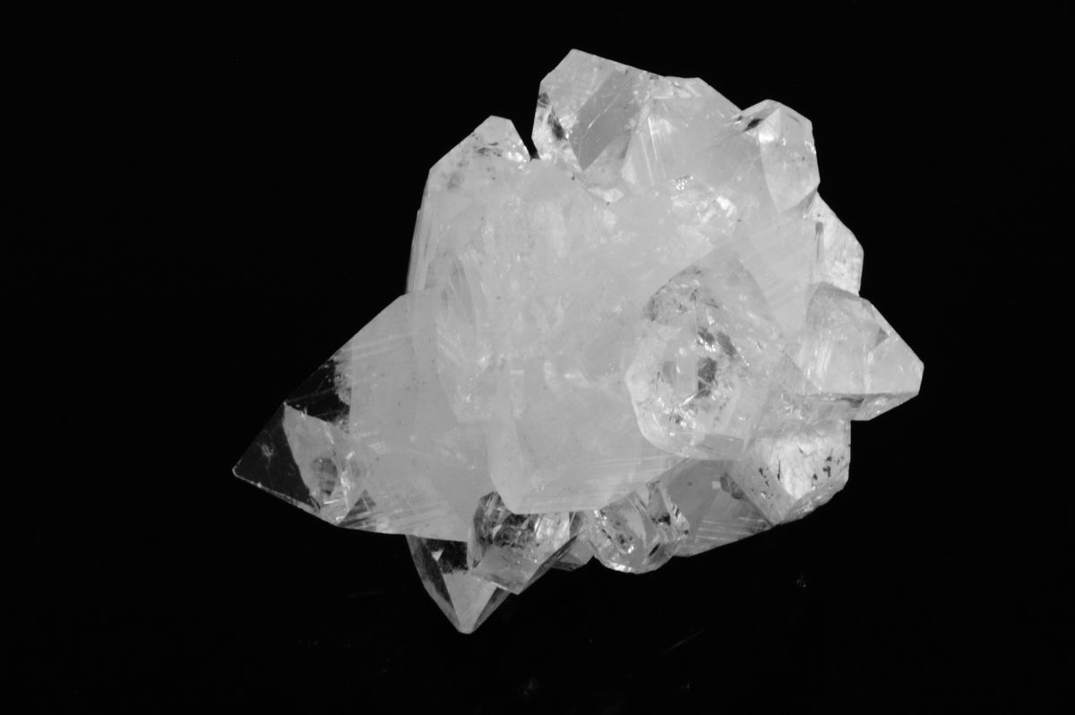 Apophyllite Crystal Cluster with Stilbite