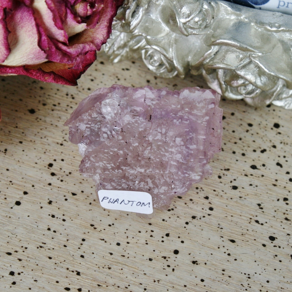 Purple Fluorite Cube Crystal with Phantom, 37.8 gm