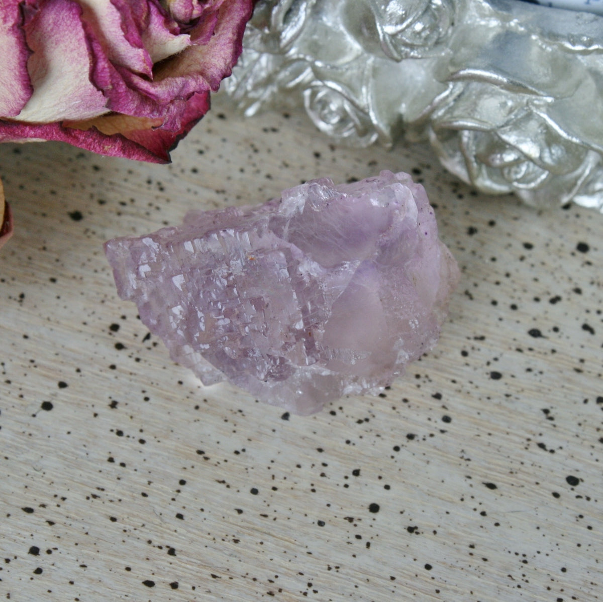 Purple Fluorite Cube Crystal with Phantom, 37.8 gm