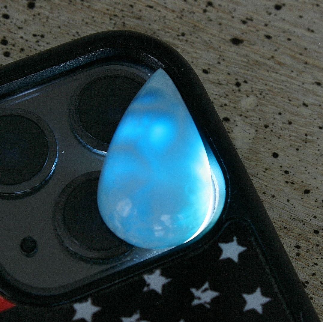 Larimar Teardrop Cabochon, 4.3g