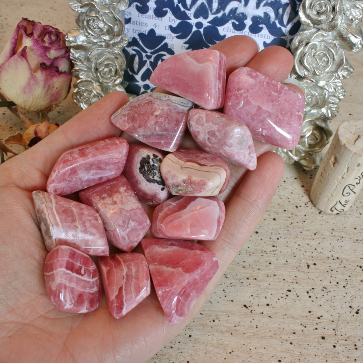 Hand Polished Rhodochrosite from Argentina, T6