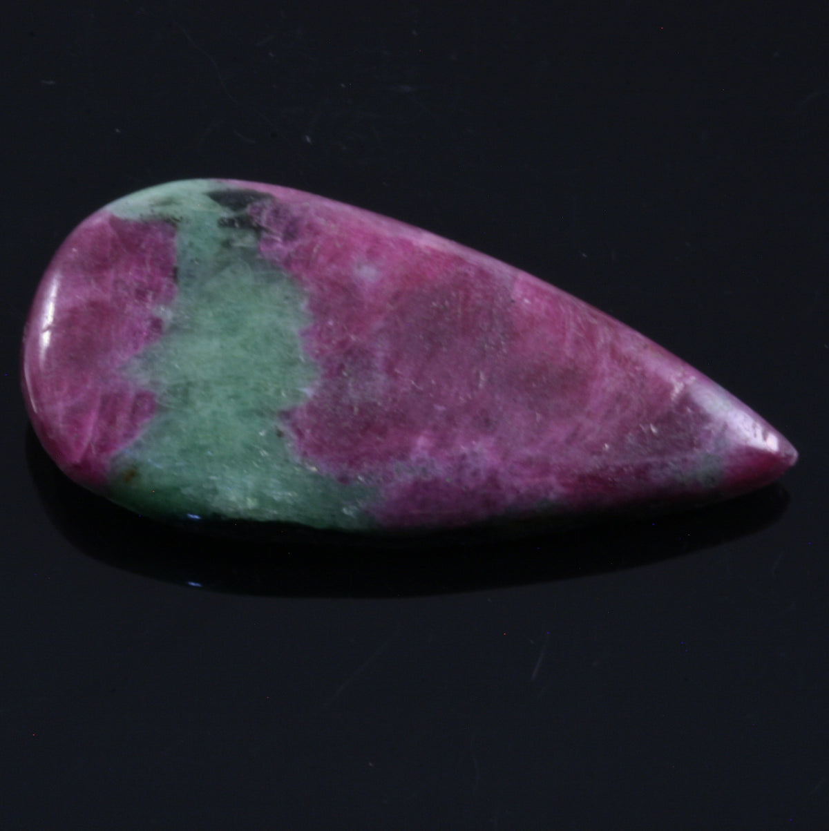 Ruby &amp; Zoisite Teardrop Cabochon, 8.0g