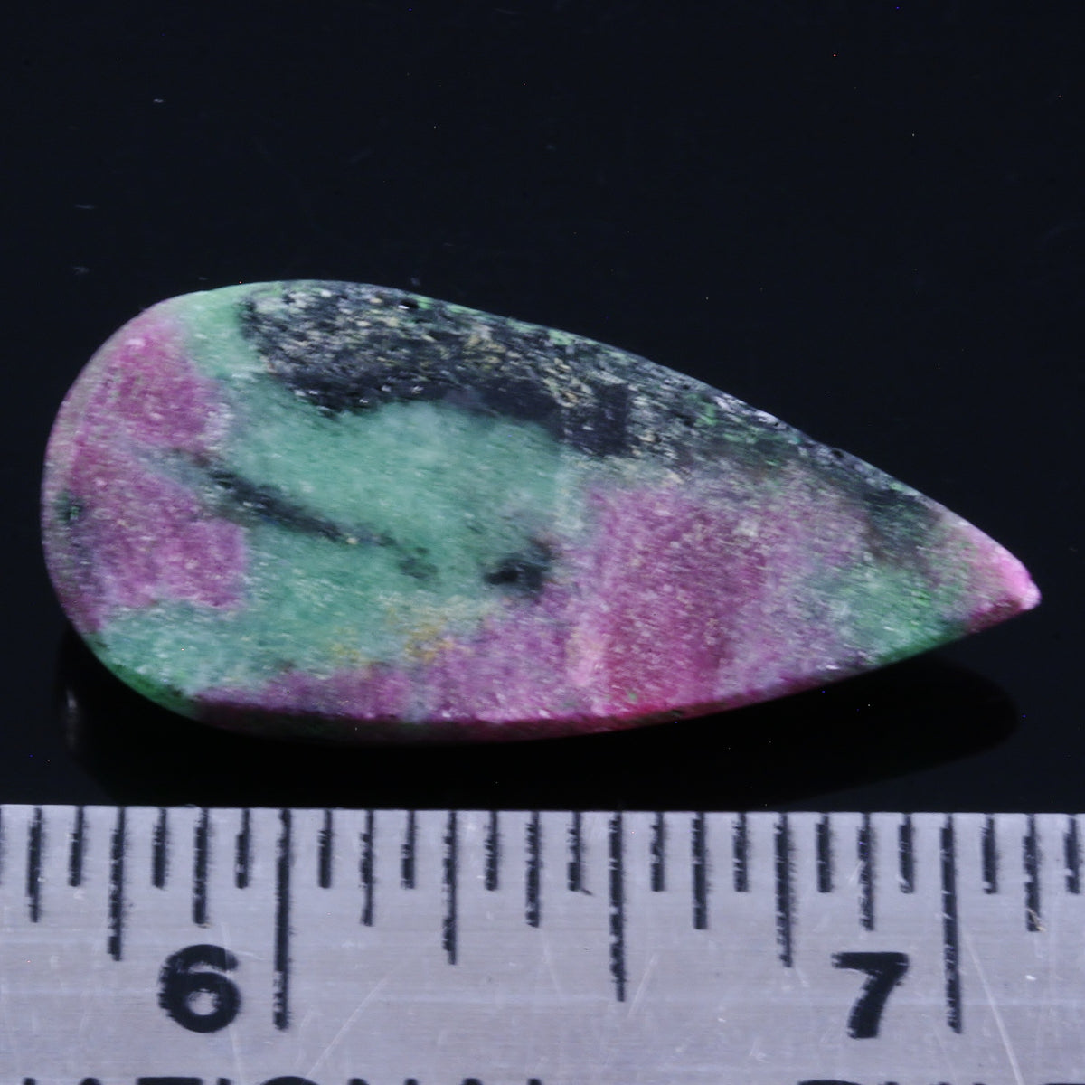 Ruby &amp; Zoisite Teardrop Cabochon, 8.0g