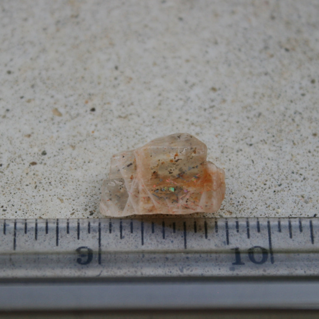 Rainbow Lattice Sunstone from Australia, 2.2 grams