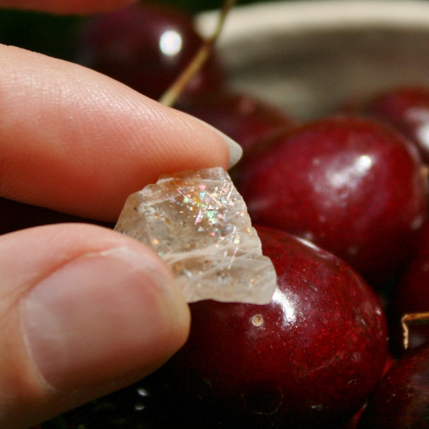 Rainbow Lattice Sunstone from Australia, 2.2 grams