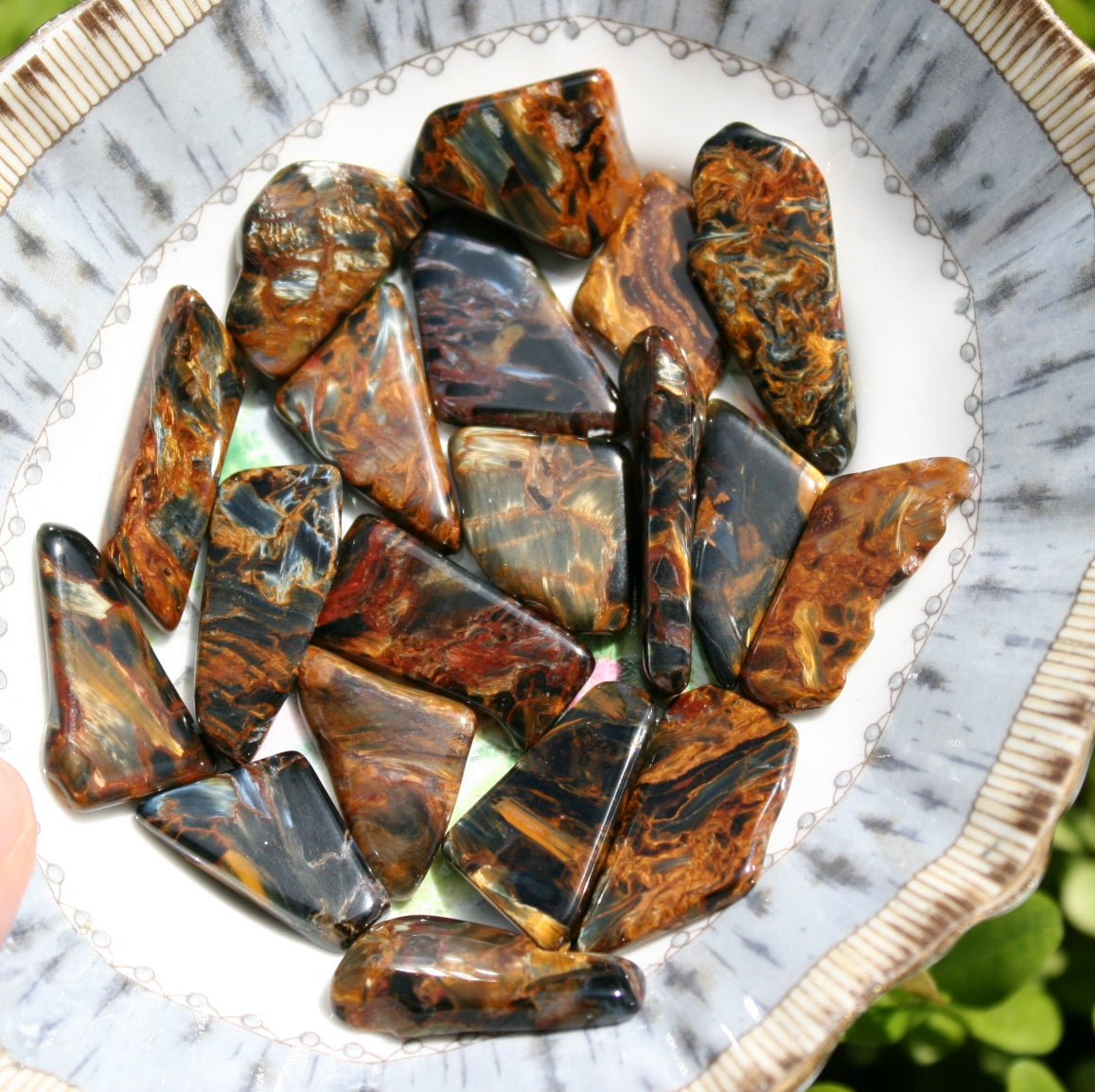 ONE Pietersite Chatoyant Tumbled Stones from Namibia, 2.5 - 3.5 grams each