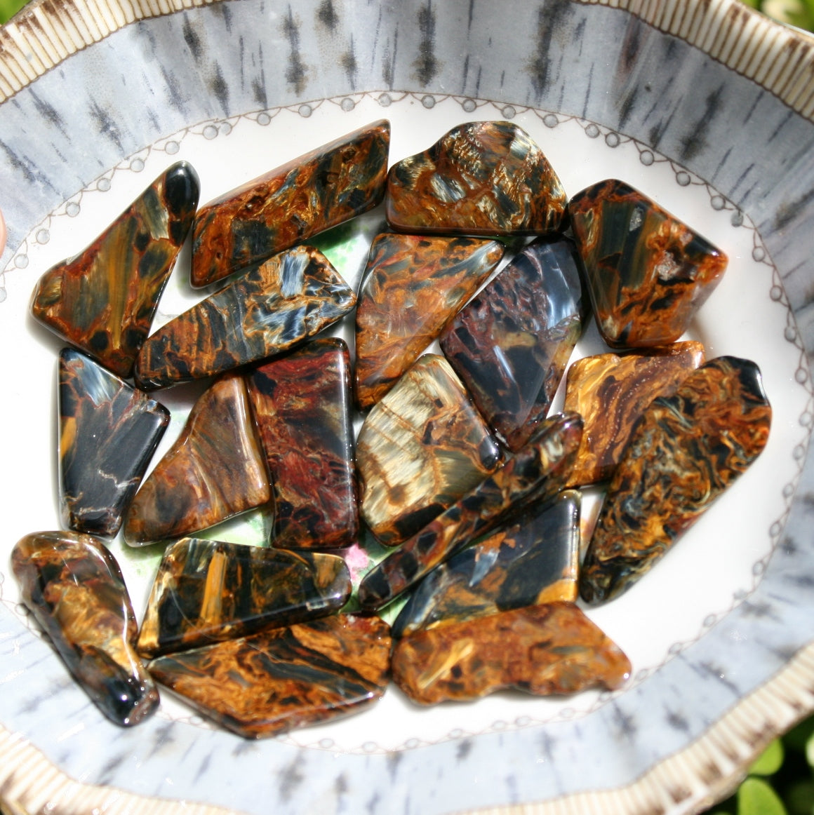ONE Pietersite Chatoyant Tumbled Stones from Namibia, 2.5 - 3.5 grams each