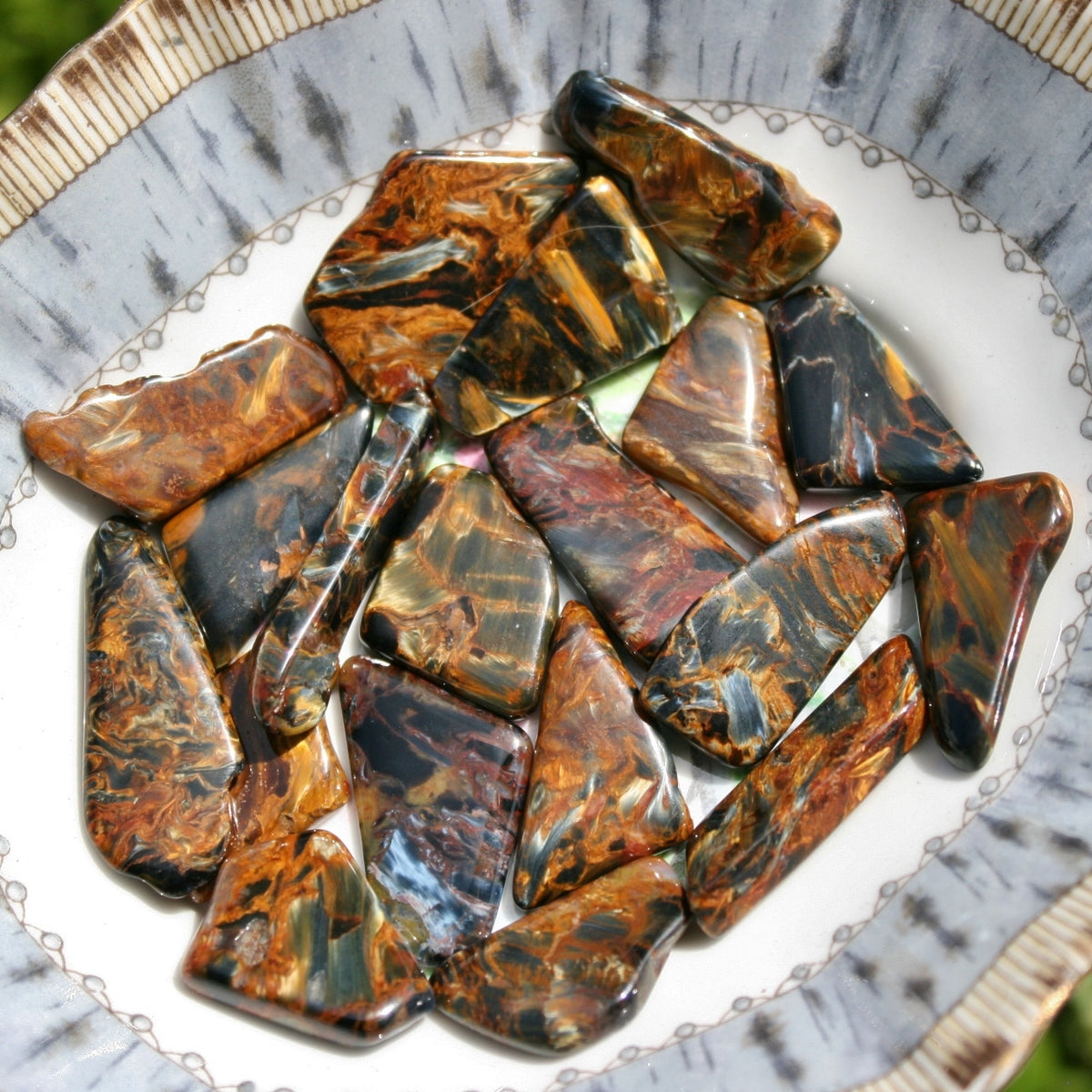 ONE Pietersite Chatoyant Tumbled Stones from Namibia, 2.5 - 3.5 grams each