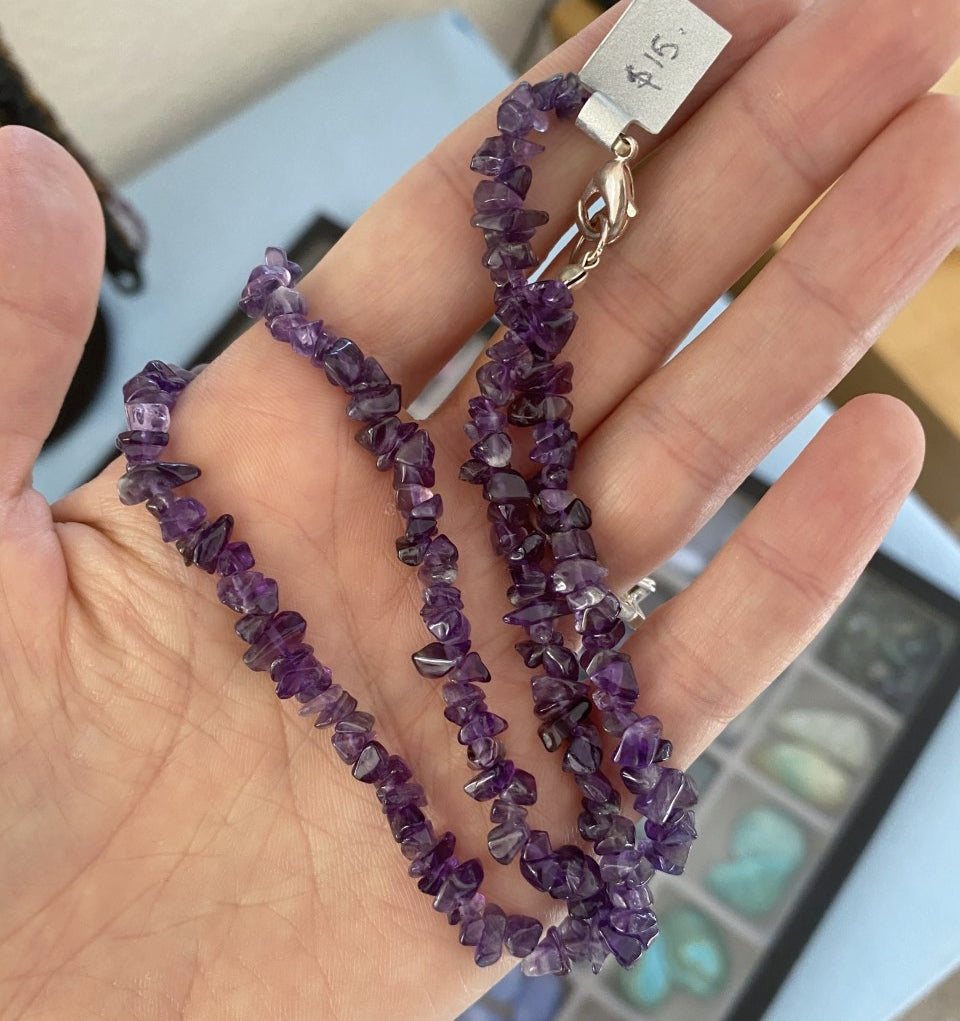 Amethyst chip Necklace